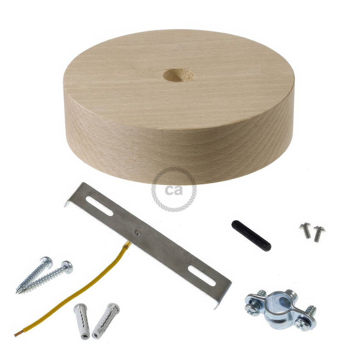 Kit rosone in legno per cordone XL - Neutro