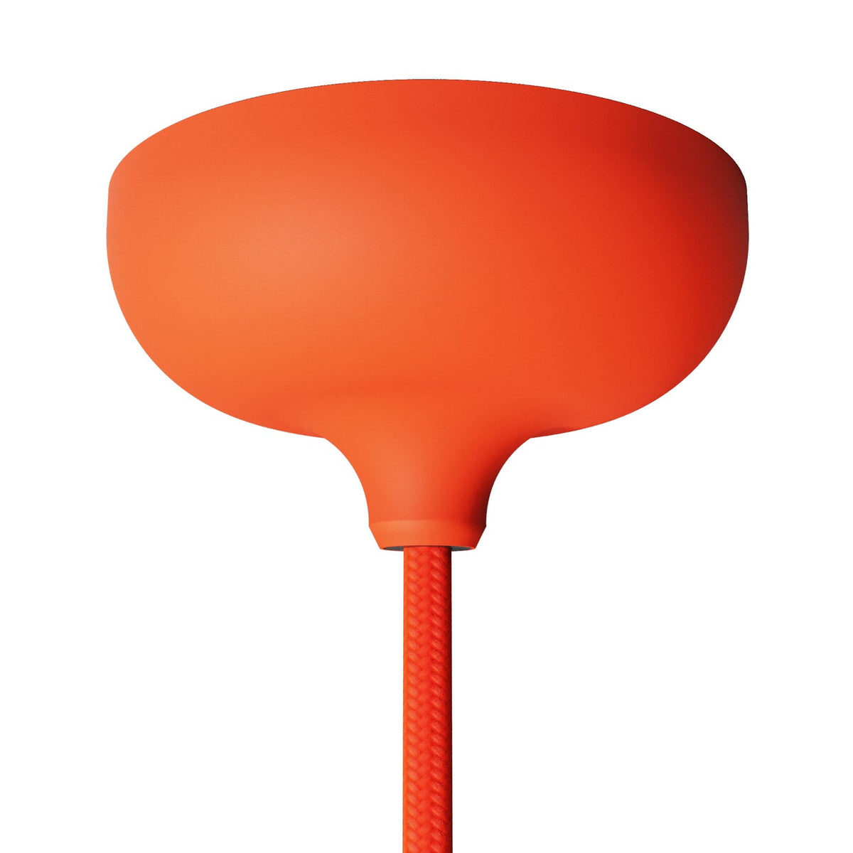Kit rosone in silicone con foro centrale e predisposizione per foro laterale - Arancione