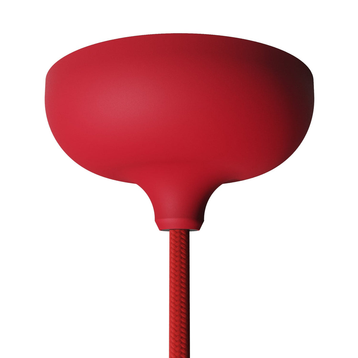 Kit rosone in silicone con foro centrale e predisposizione per foro laterale - Rosso