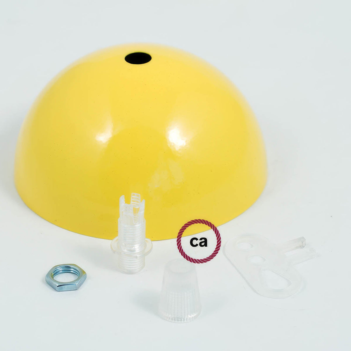 Kit rosone semisferico in metallo verniciato - Giallo