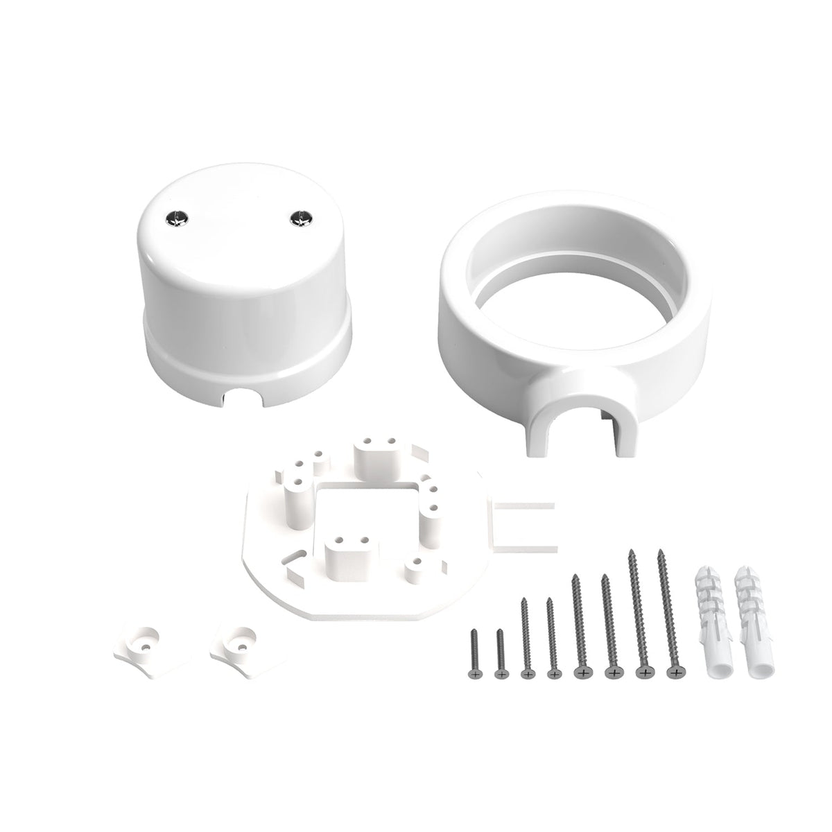 Kit scatola di derivazione e base per Creative-Tubes in porcellana - Bianco 1