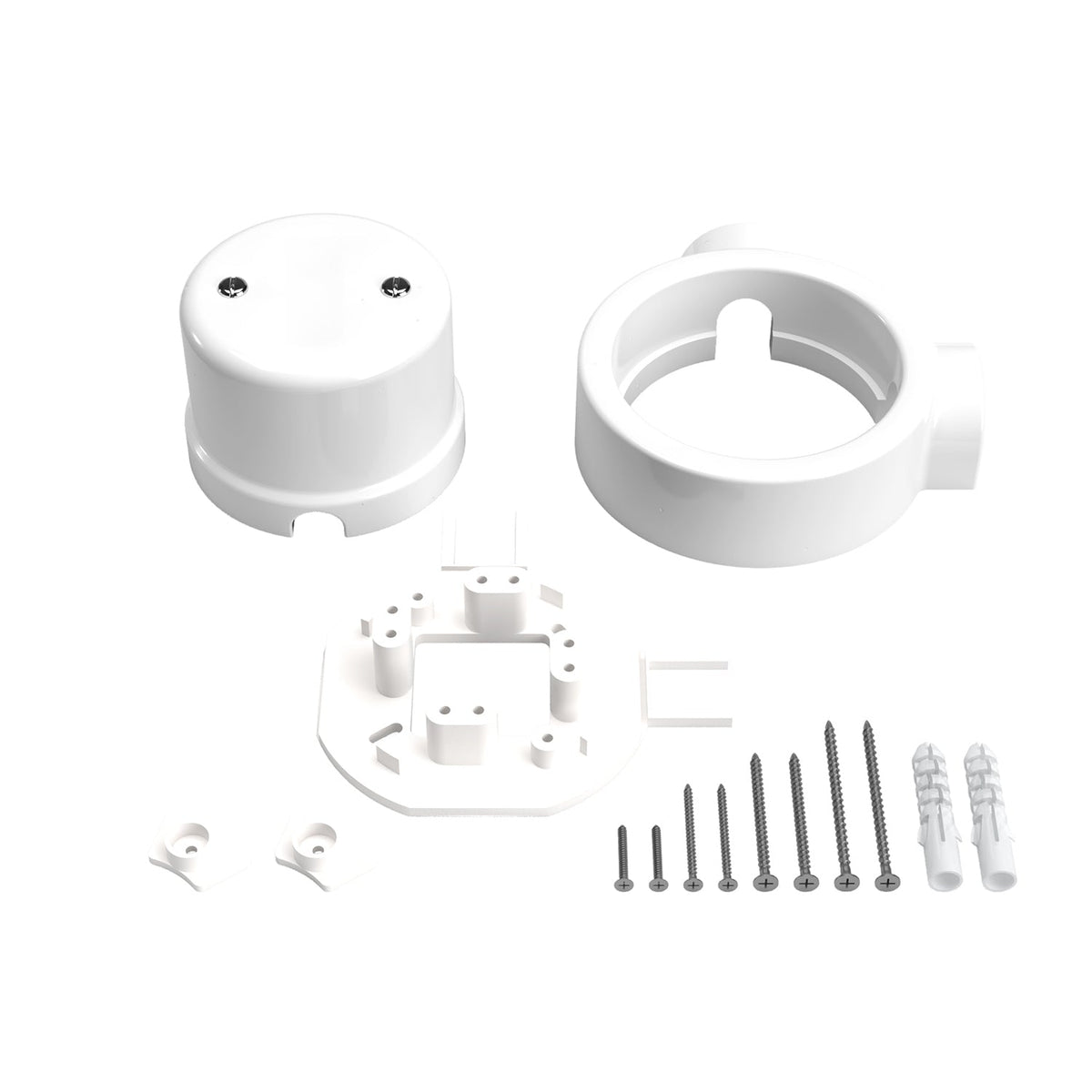 Kit scatola di derivazione e base per Creative-Tubes in porcellana - Bianco 2