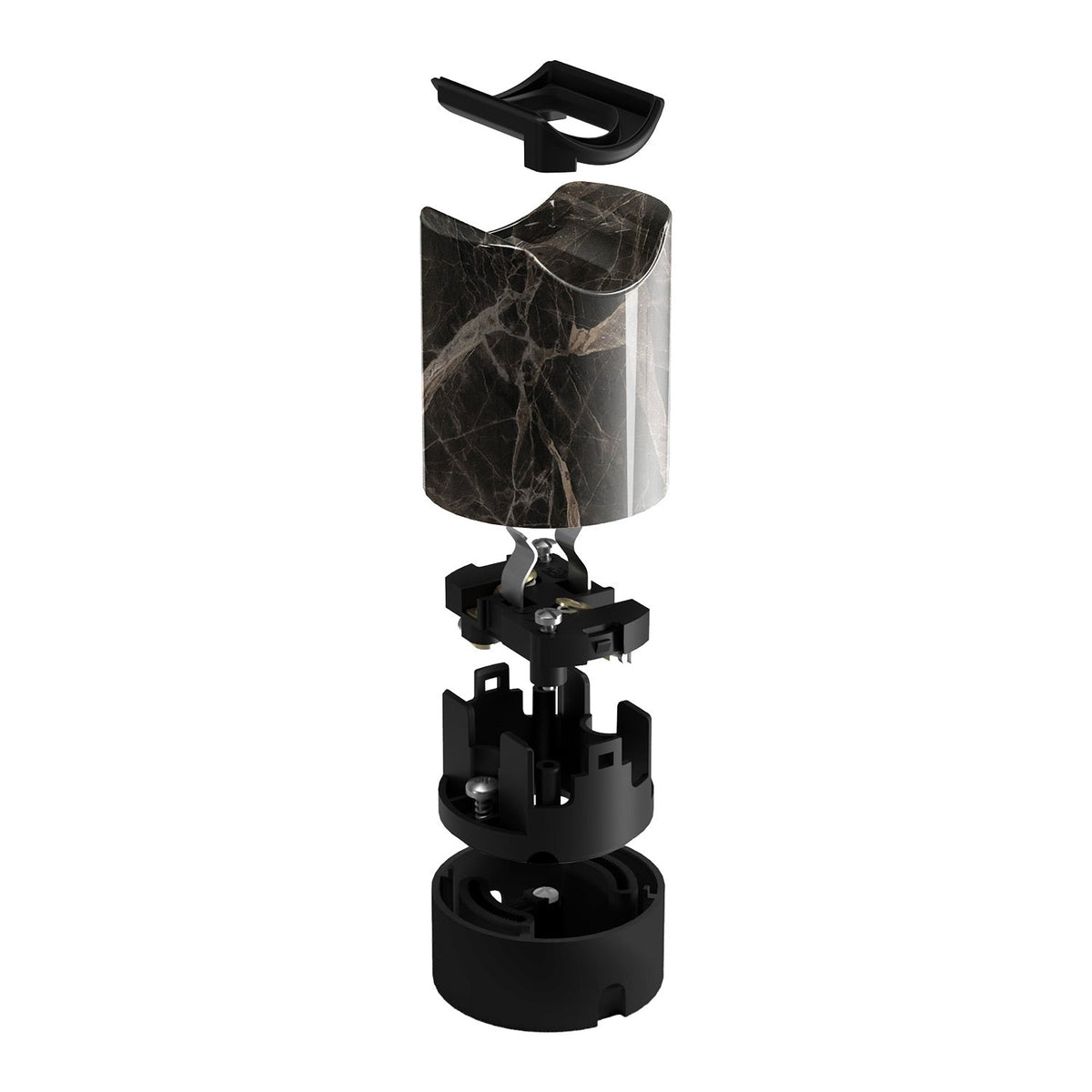 Kit Spostaluce esse14 con portalampada S14d - Effetto Brown marble