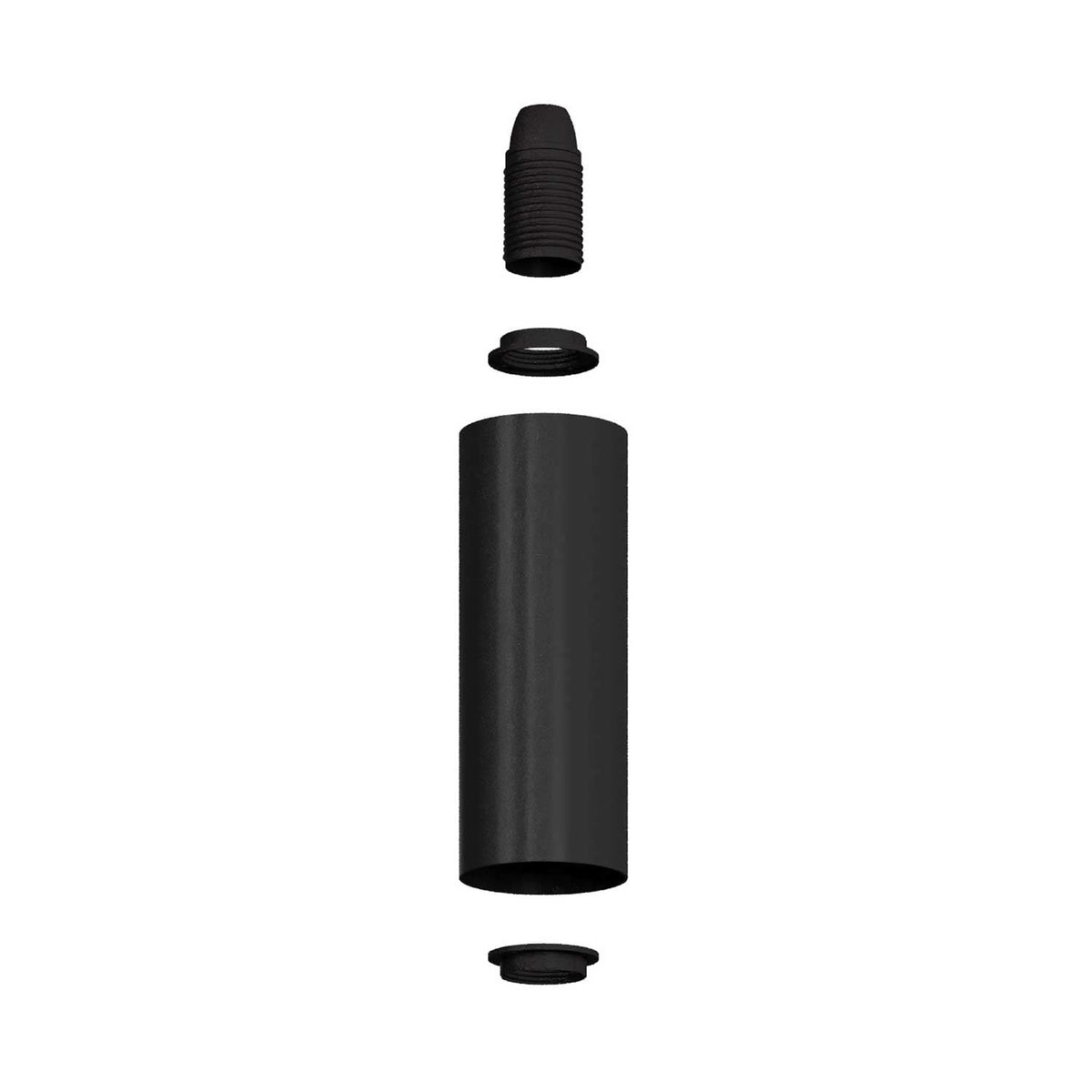Lampada a 3 faretti con paralume Tub-E14 e Rose-One XXL rettangolare - Nero