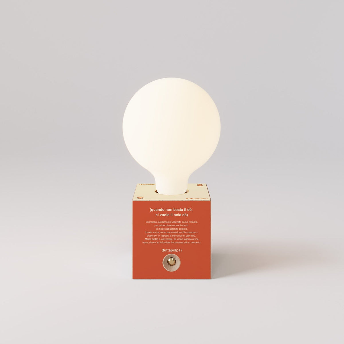 Lampada a batteria Cabless03 "Boia de" con lampadina globo effetto porcellana - Tuttapolpa