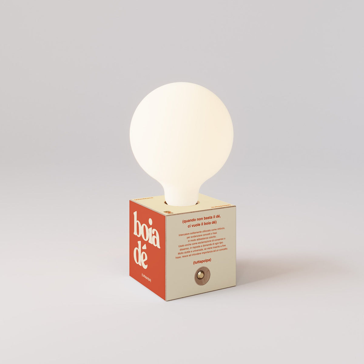 Lampada a batteria Cabless03 "Boia de" con lampadina globo effetto porcellana - Tuttapolpa