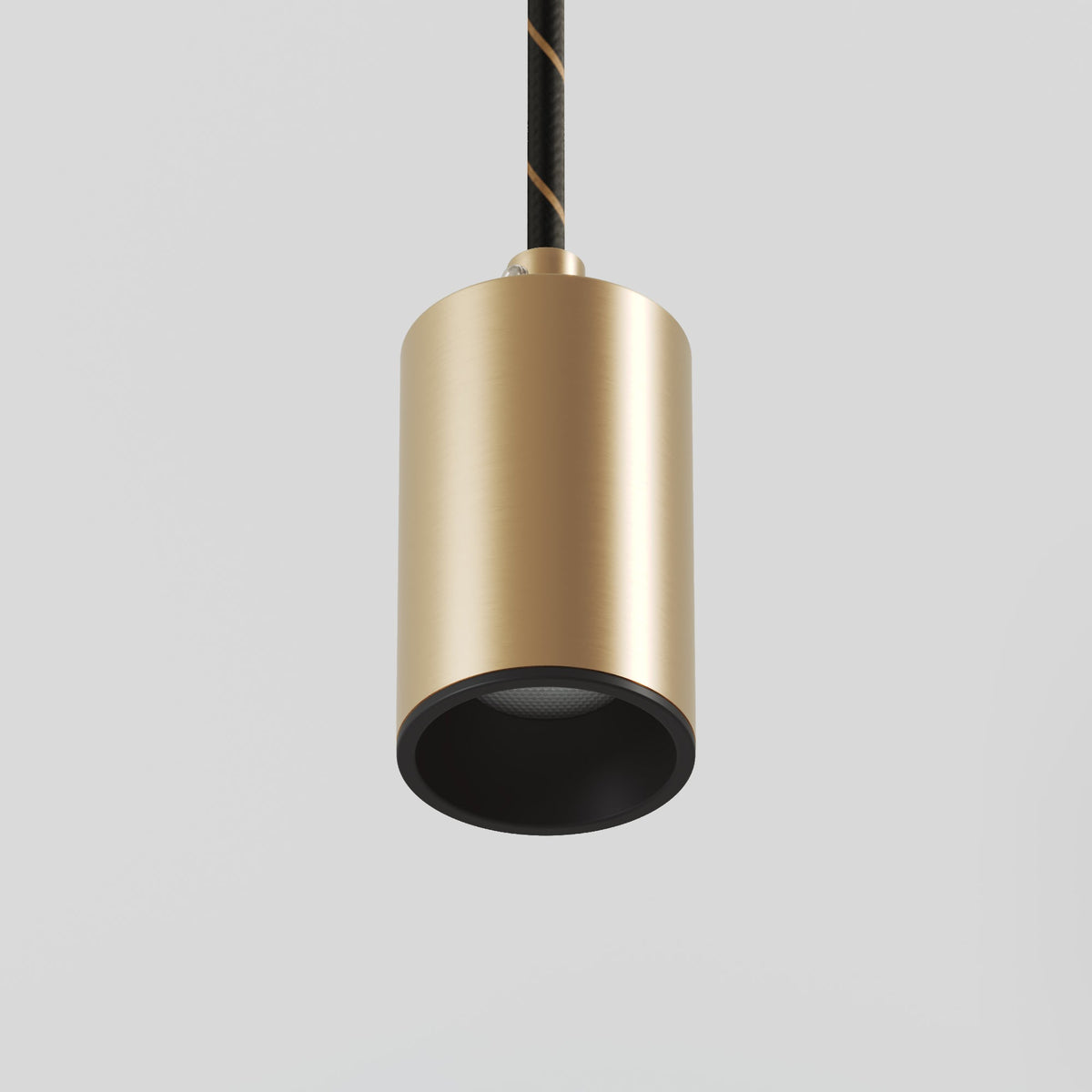 Lampada a sospensione con faretto GU10 Bispot per sistema a binario - Bronzo satinato / Nero Si Powergear