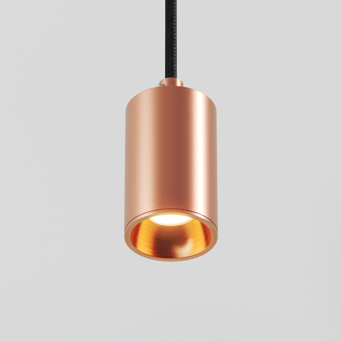 Lampada a sospensione con faretto GU10 Bispot per sistema a binario - Rame satinato Si Stucchi
