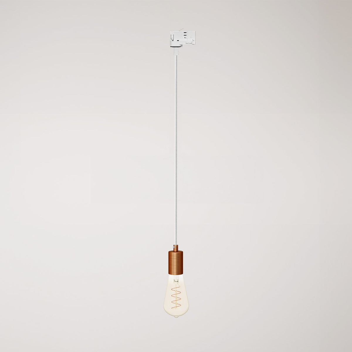 Lampada a sospensione con finiture in metallo satinato per binari - Rame satinato