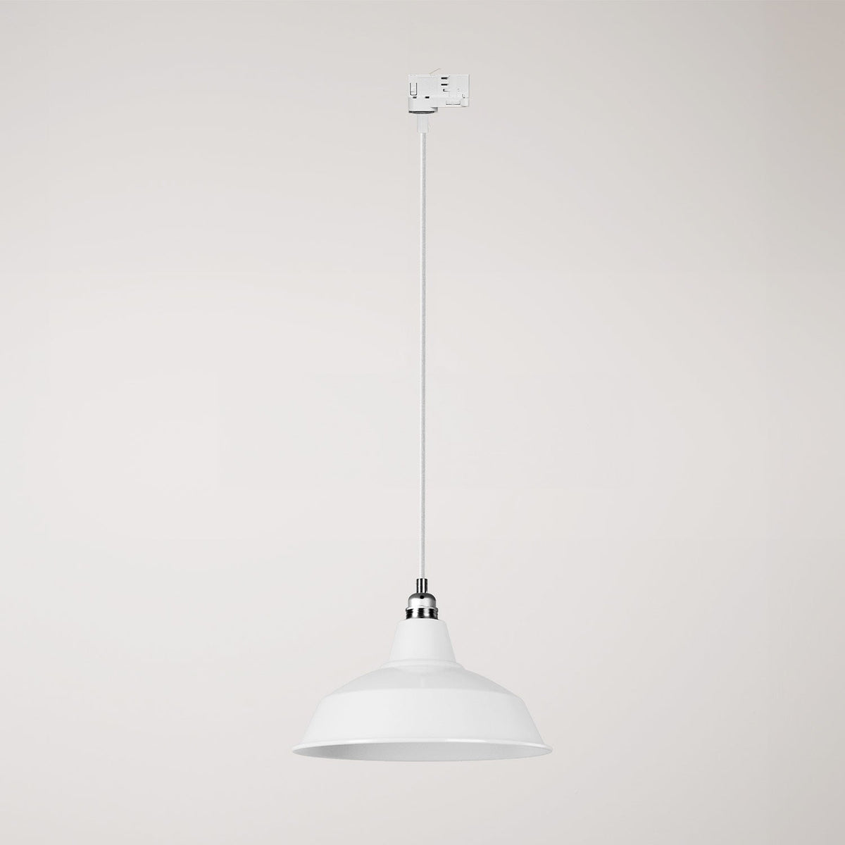 Lampada a sospensione con paralume Bistrot per binari - Bianco