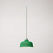 Lampada a sospensione con paralume Coppa e adattatore per binario - Evergreen striato