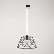 Lampada a sospensione con paralume Dome per binari - Nero
