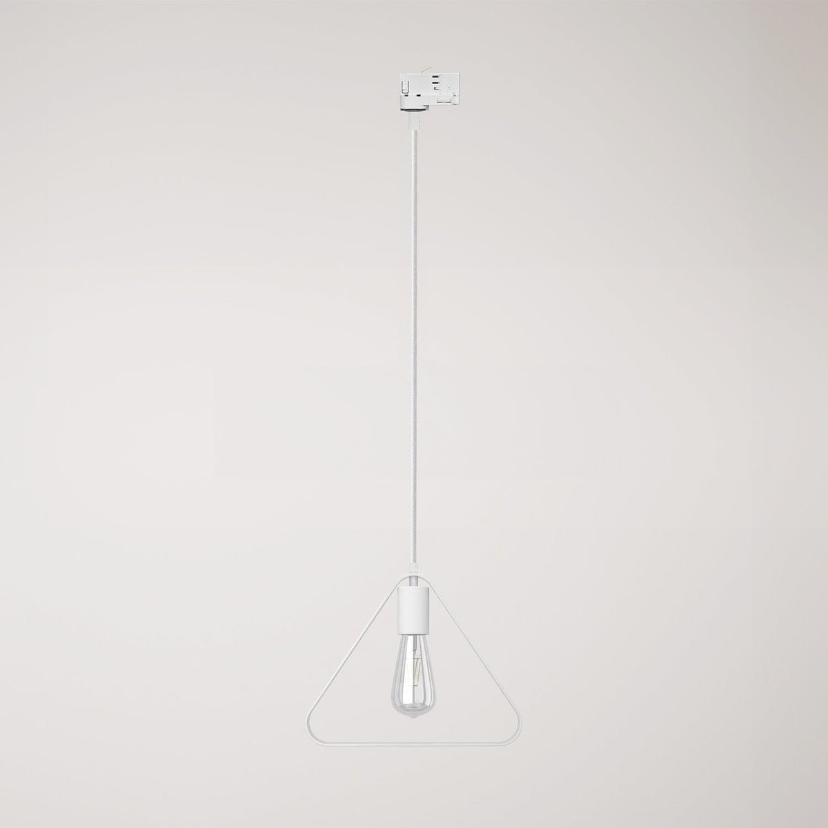 Lampada a sospensione con paralume Duedì Apex a binari - Bianco