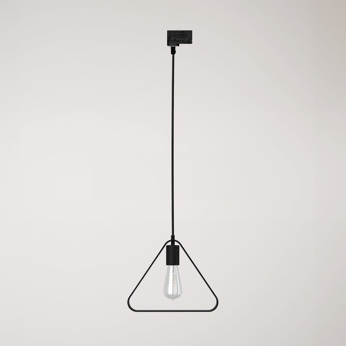 Lampada a sospensione con paralume Duedì Apex a binari - Nero