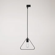 Lampada a sospensione con paralume Duedì Apex a binari - Nero