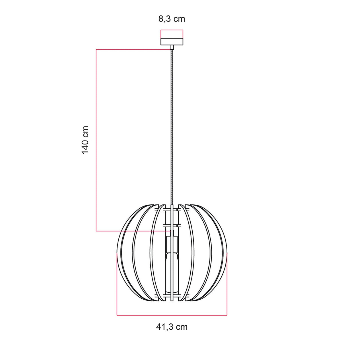 Lampada a sospensione con paralume ellittico LAMPSHHADE in materiale fonoassorbente - Nero melange