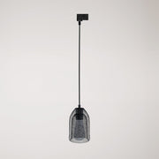 Lampada a sospensione con paralume Ghostbell per binario - Nero