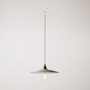 Lampada a sospensione con paralume in ceramica Piatto per binari - Effetto cemento