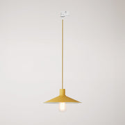 Lampada a sospensione con paralume Swing Pastel per sistemi a binari - Mostarda