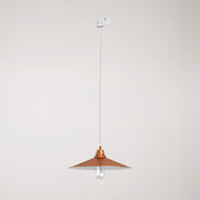 Lampada a sospensione con paralume Swing per binari - Rame