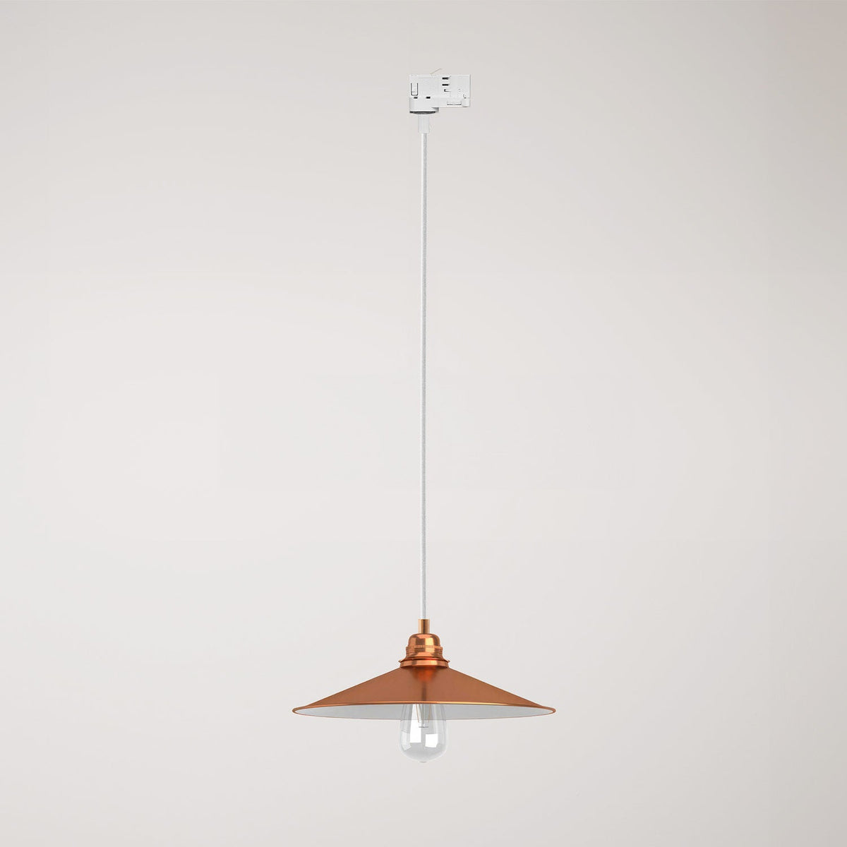 Lampada a sospensione con paralume Swing per binari - Rame