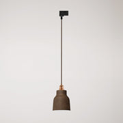 Lampada a sospensione con paralume Vaso e adattatore per binari - Effetto corten