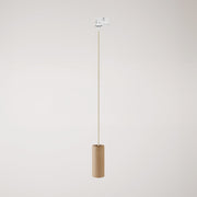 Lampada a sospensione per binari con cavo tessile e Tub-E14 - Neutro