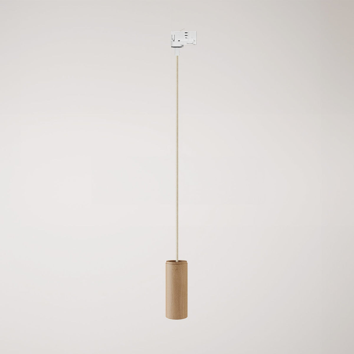 Lampada a sospensione per binari con cavo tessile e Tub-E14 - Neutro