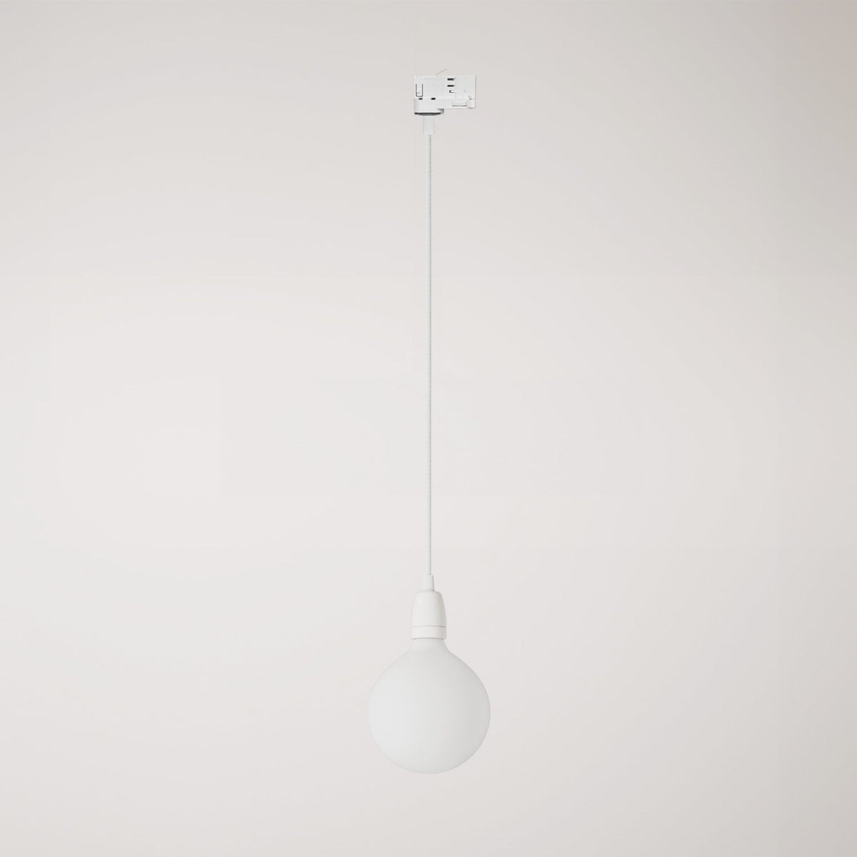 Lampada a sospensione per binari con finiture in porcellana colorata - Bianco