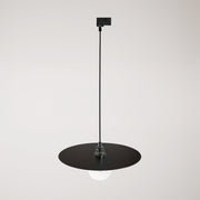 Lampada a sospensione per binari con paralume XL Ellepi - Nero