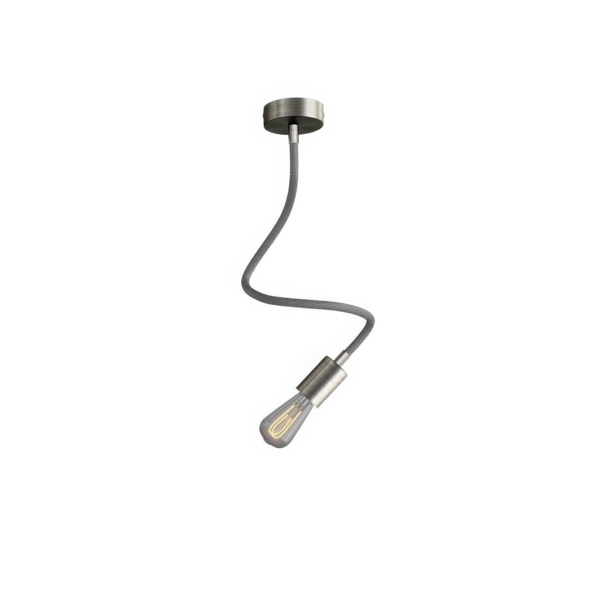 Lampada Creative Flex 60 cm da parete o soffitto - Titanio satinato