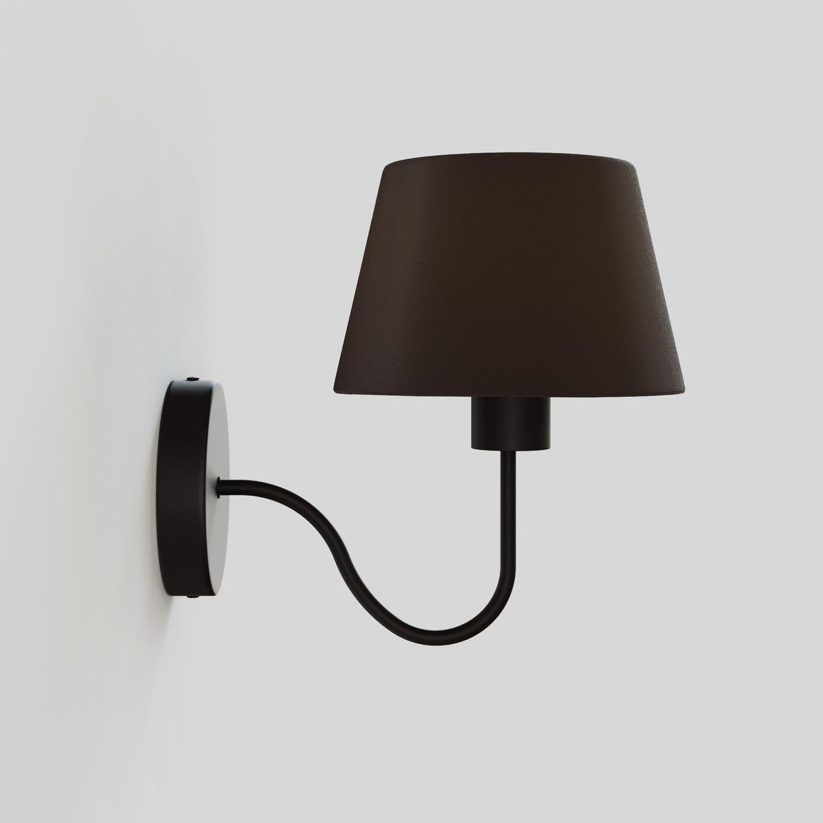 Lampada da parete Fermaluce con estensione a S e paralume impero - Nero e Oro