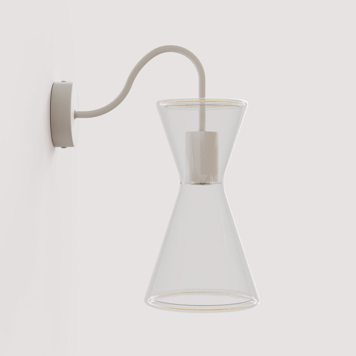Lampada da parete Ghost Doppio cono con estensione a S - Bianco opaco