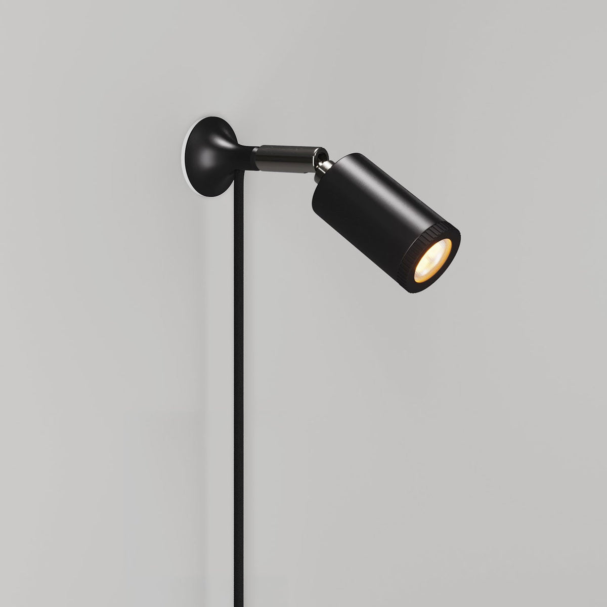 Lampada da parete MAG-Y con snodo e luce spot - Nero
