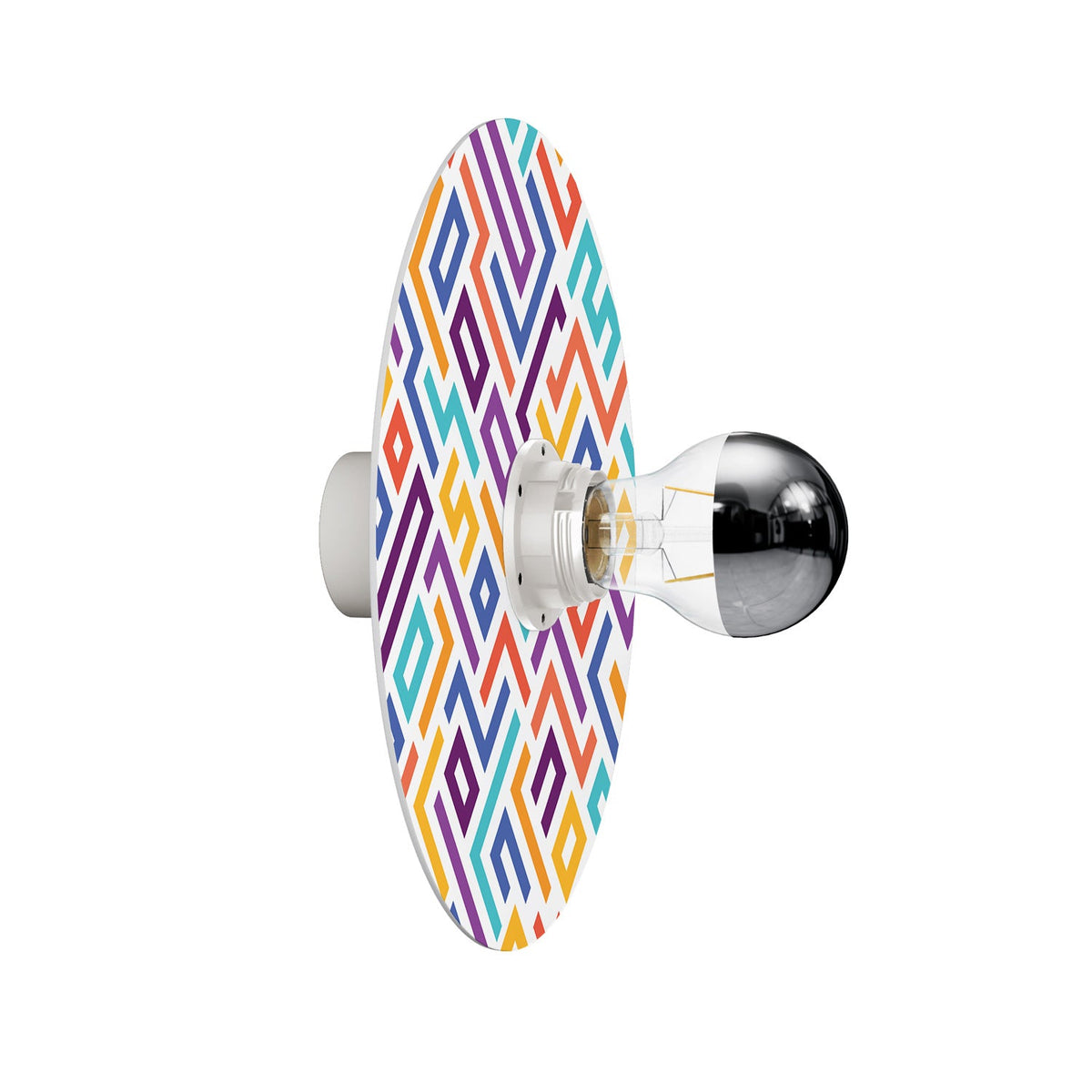 Lampada da parete o soffitto con paralume a disegni geometrici 'Kaleidoscope' Geometria 2 - Waterproof IP44