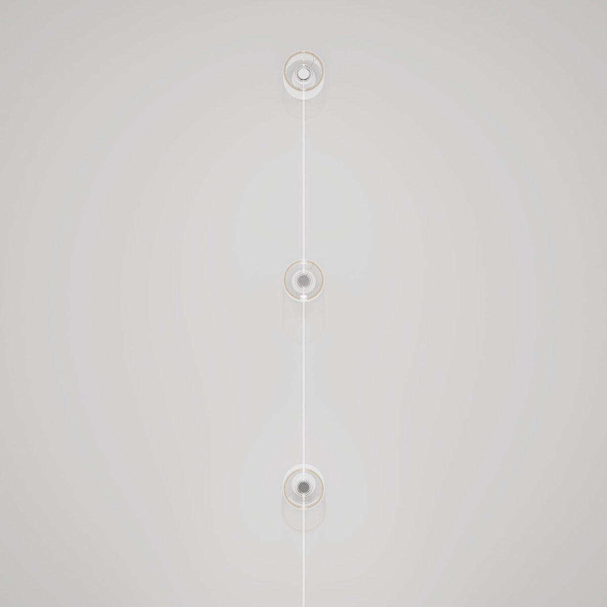 Lampada da parete Spostaluce con spina, 3 lampadine Ghost e cavo bianco