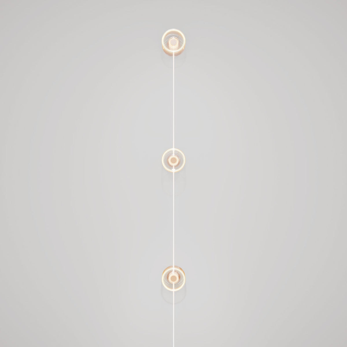 Lampada da parete Spostaluce con spina, 3 lampadine Ghost e cavo bianco