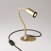 Lampada da scrivania MAG-Y con Flex, base metallica ovale e luce spot - Bronzo satinato