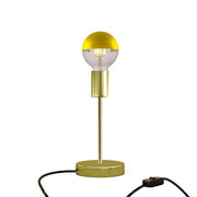 Lampada da tavolo Alzaluce Half Cup in metallo - Ottone Interruttore