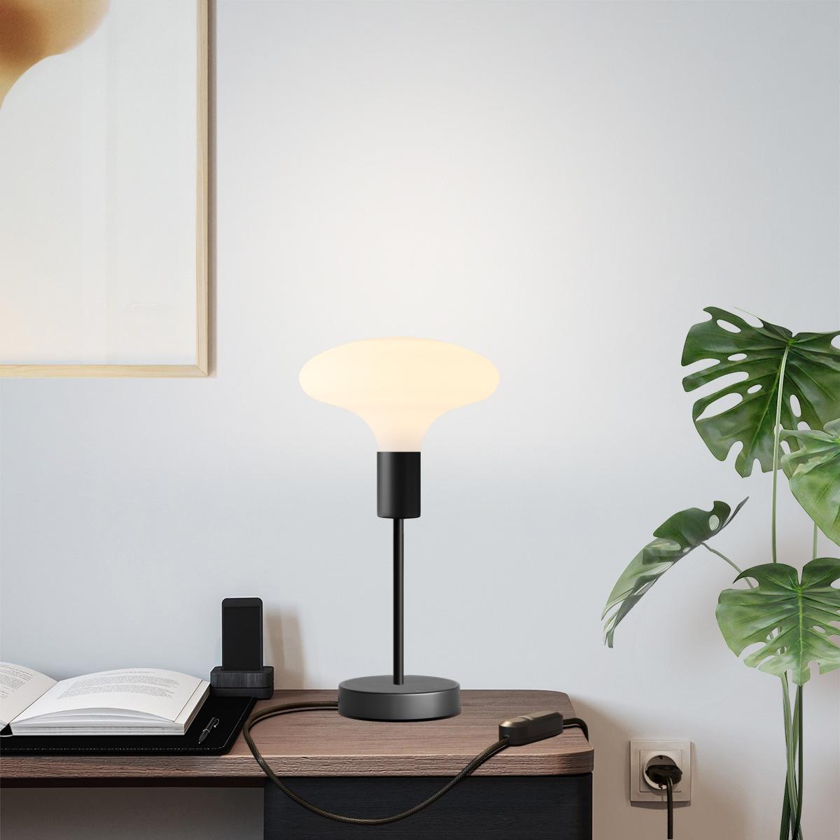 Lampada da tavolo Alzaluce Idra in metallo - Nero Dimmer