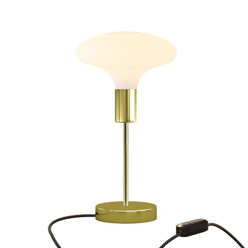 Lampada da tavolo Alzaluce Idra in metallo - Ottone Dimmer