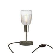 Lampada da tavolo Alzaluce Tiche in metallo - Nero perla Interruttore