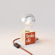 Lampada da tavolo Cubetto "Boia de" con lampadina globo mezza sfera argento - Tuttapolpa