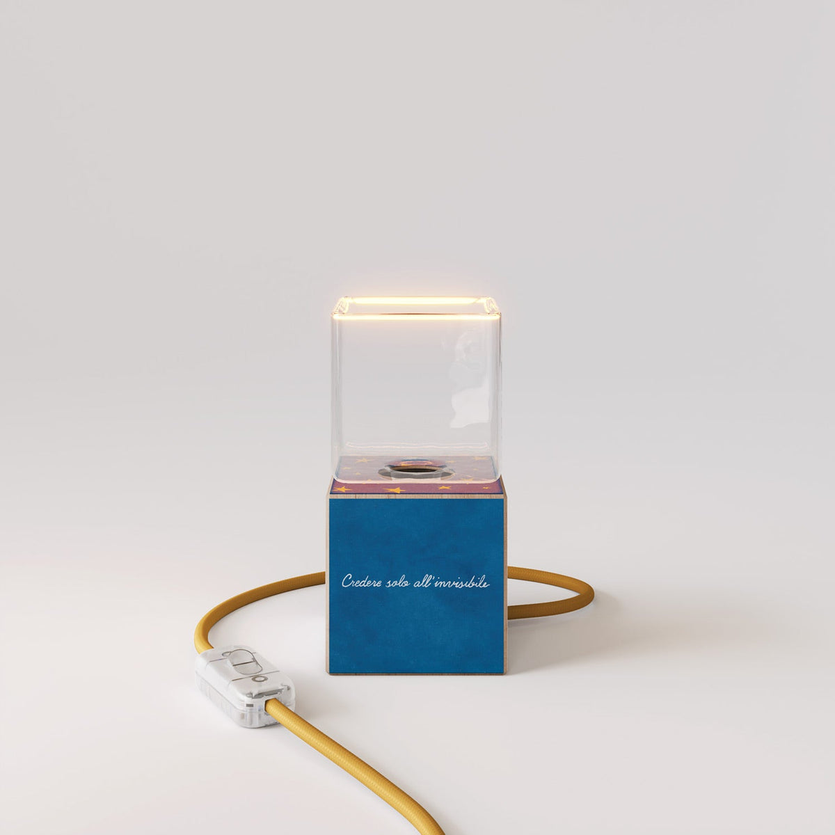 Lampada da tavolo Cubetto "La luna" con lampadina Ghost - Santomanifesto