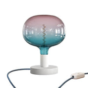 Lampada da tavolo Posaluce Cobble in metallo - Bianco opaco Interruttore