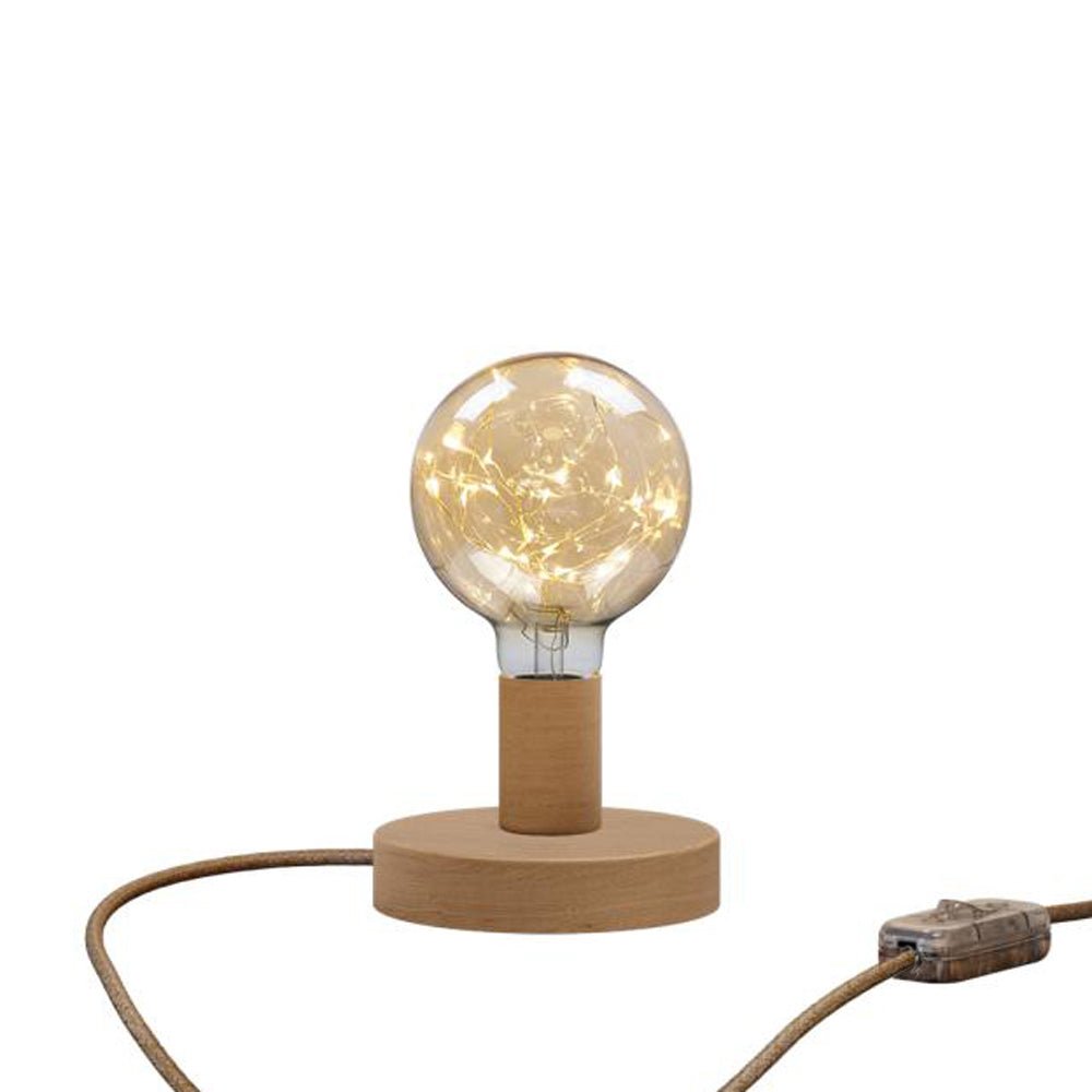 Lampada da tavolo Posaluce Milleluci in legno - Neutro Interruttore