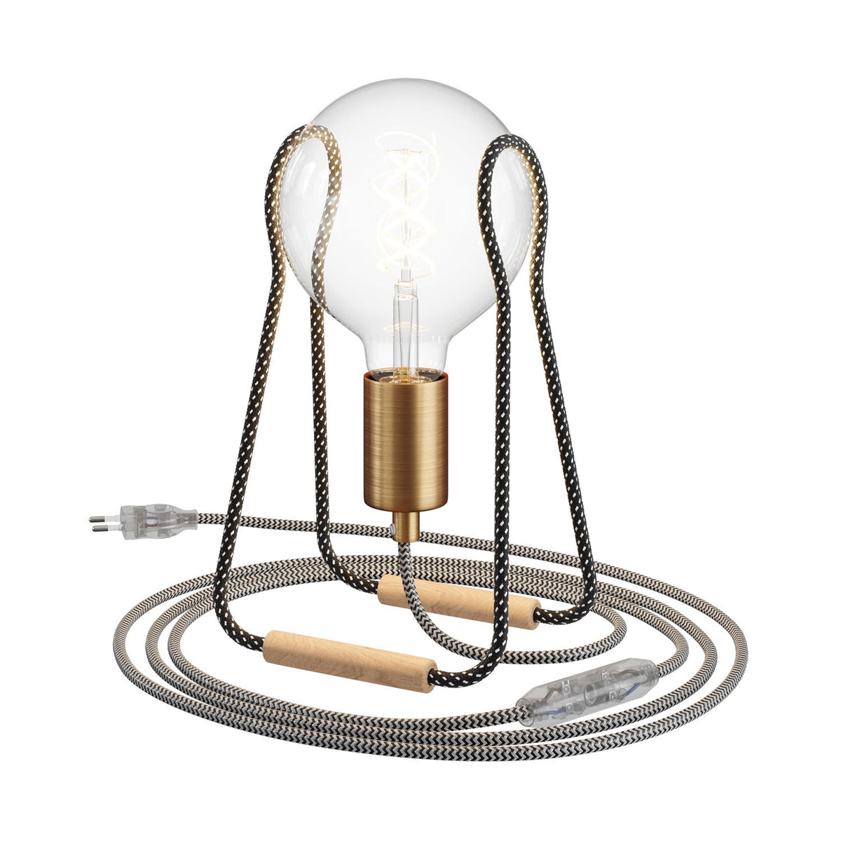 Lampada da tavolo Taché Metal - Nero e Bianco