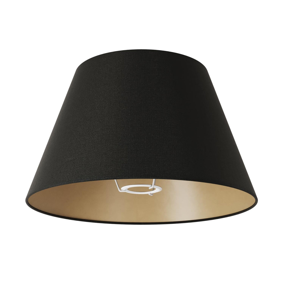 Lampada da terra MAG-Y con base metallica tonda e paralume Impero M - Nero