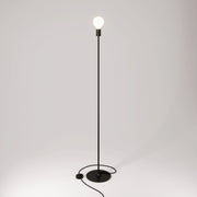 Lampada da terra MAG-Y con base metallica tonda - Nero