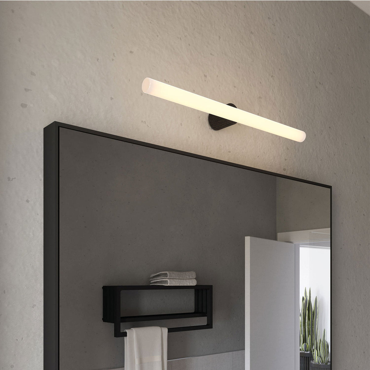 Lampada esse14 da parete o soffitto per lampadina LED S14d - Waterproof IP44 - Effetto Wengé